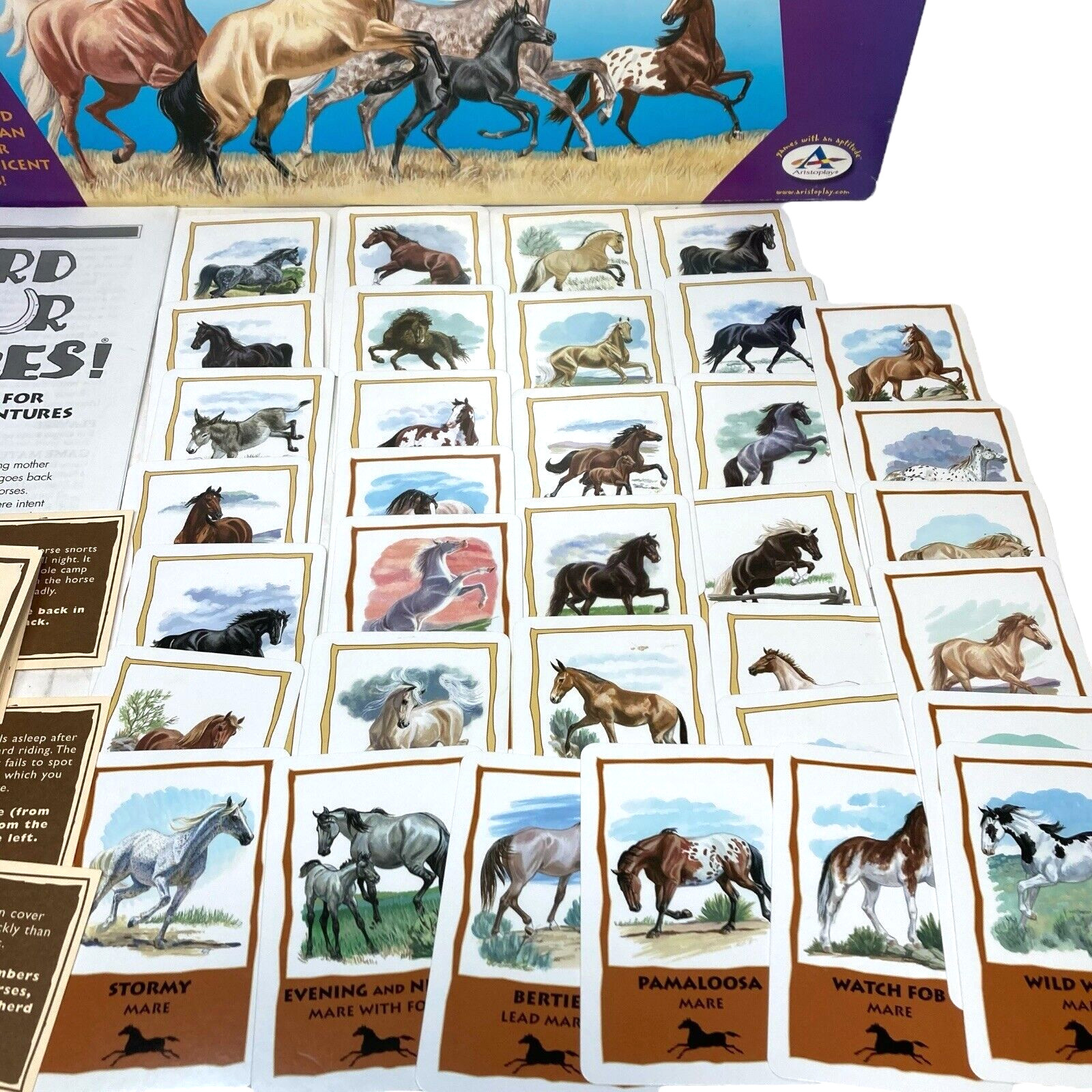 Herd Your Horses Board Game 3 Wild Adventures Aristoplay 100% Complete 2009