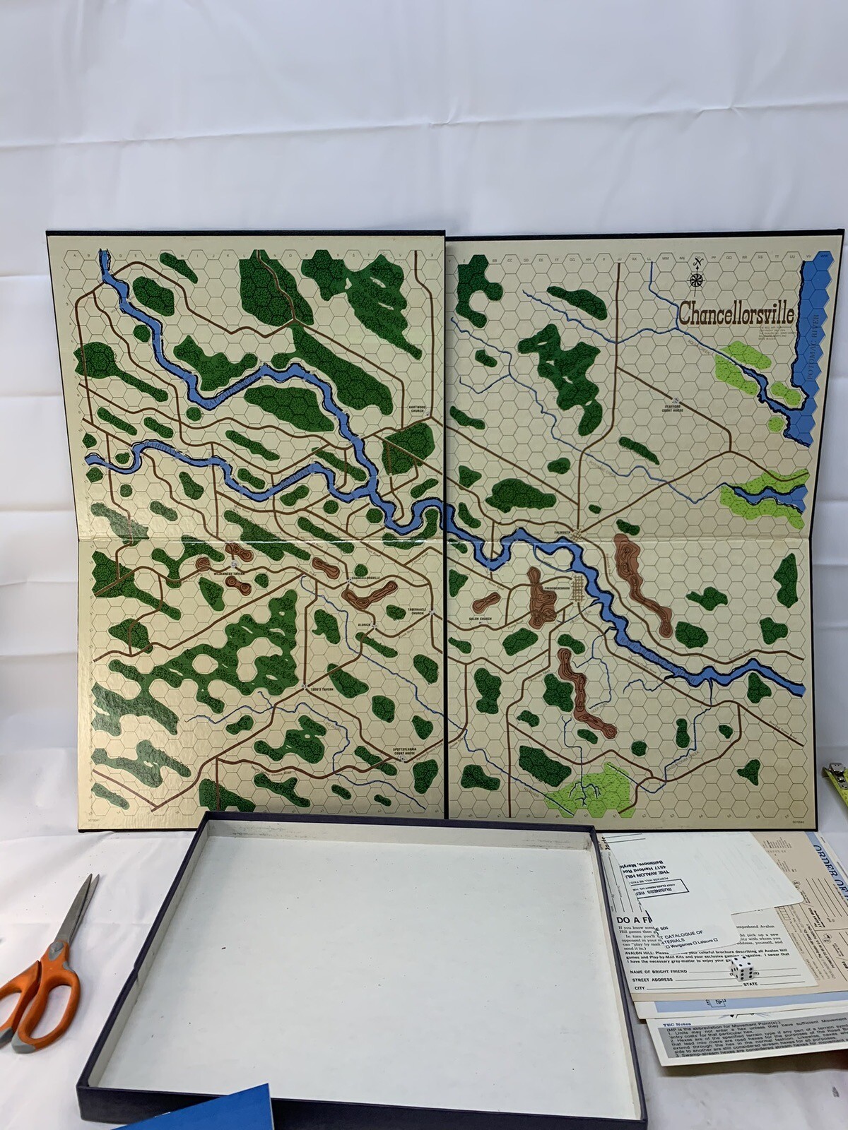 Vintage Avalon Hill Chancellorsville American Civil War Game (UNPUNCHED) 2nd Ed.