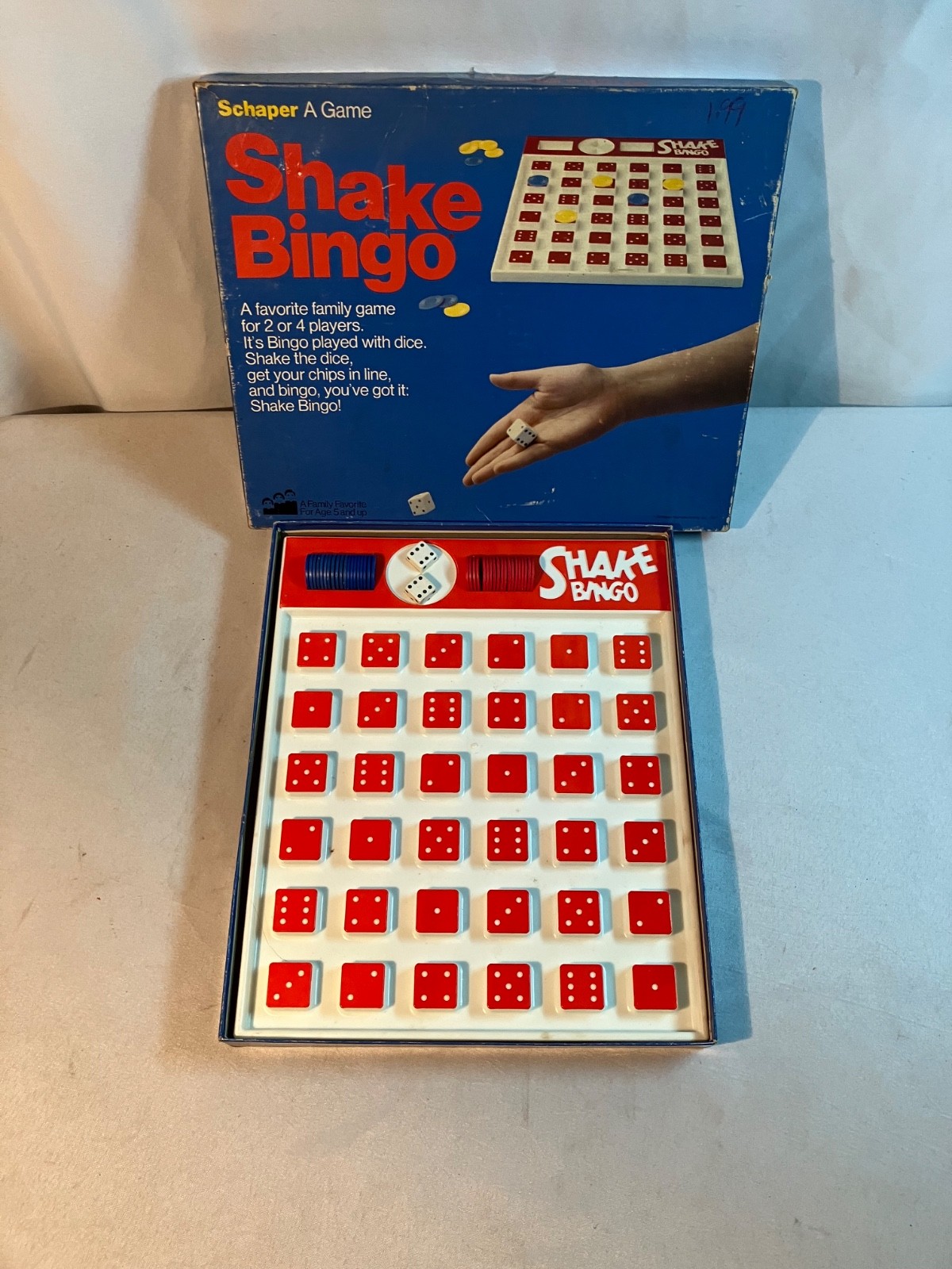 Vintage 1977 SHAKE BINGO Game COMPLETE Schaper Age 5 and up Family Favorite Game