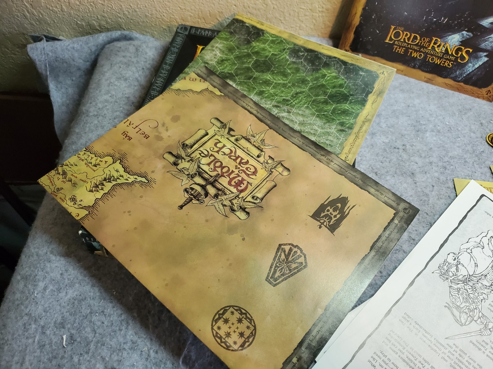 Lord of the Rings Roleplaying Adventure Game Two Towers Box Set, Pre-own, Comple
