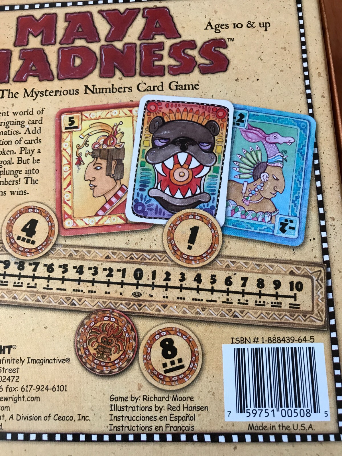 Maya Madness Mysterious Numbers Card Game 2003 Gamewright Educational COMPLETE