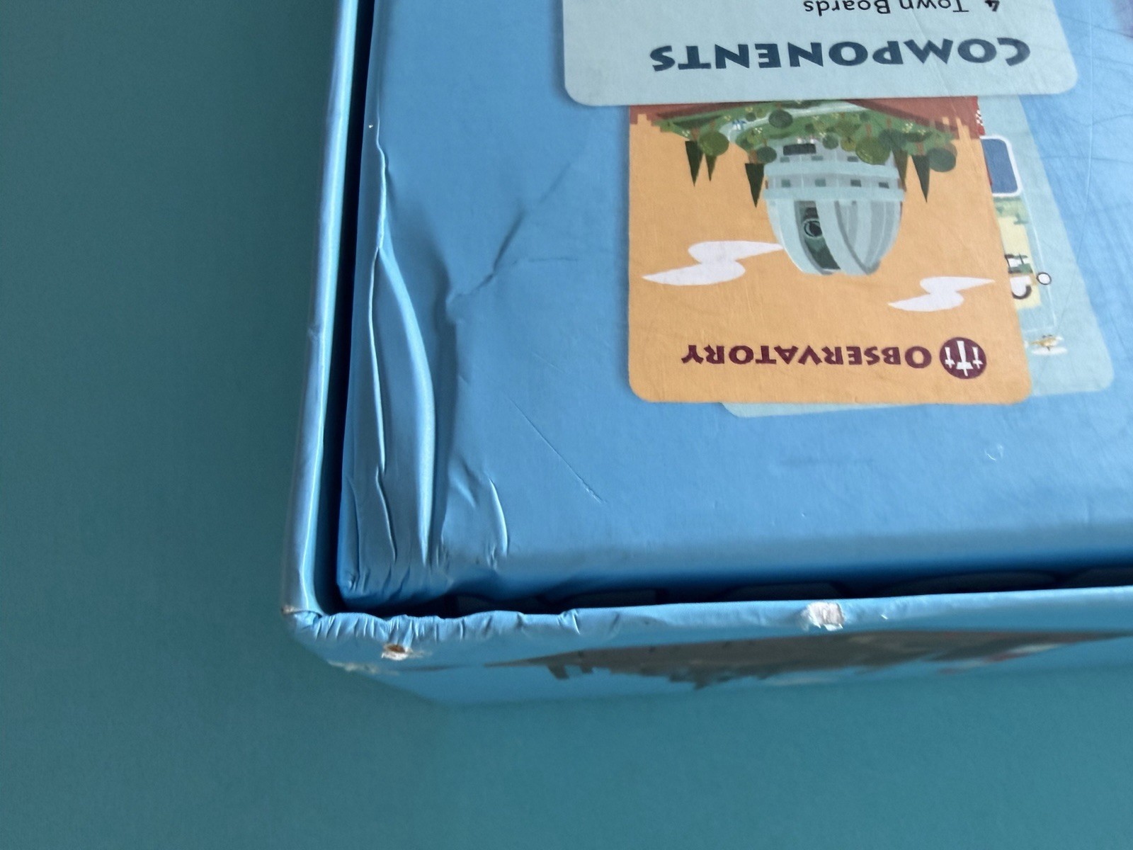 Machi Koro Legacy Board Game, Missing 2 Reference Cards Has 211 Cards Box Damage