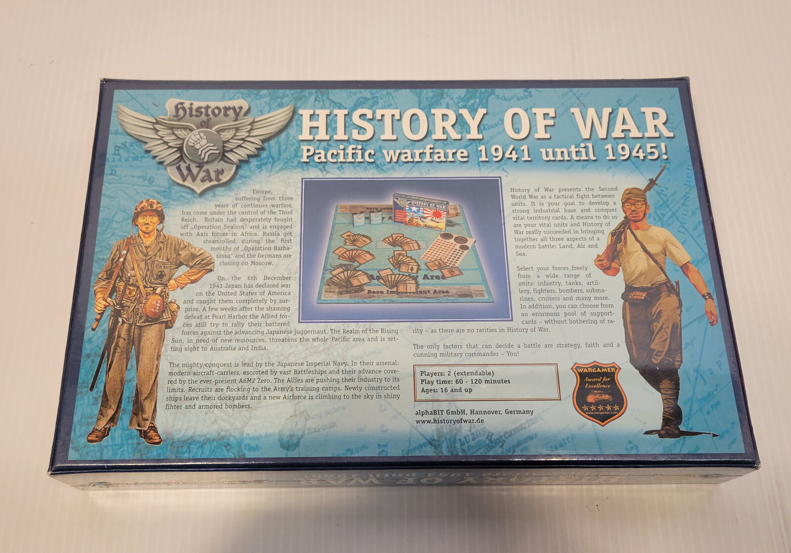 History of War Pacific Warfare 1941 Until 1945 Strategy Board And Card Game New