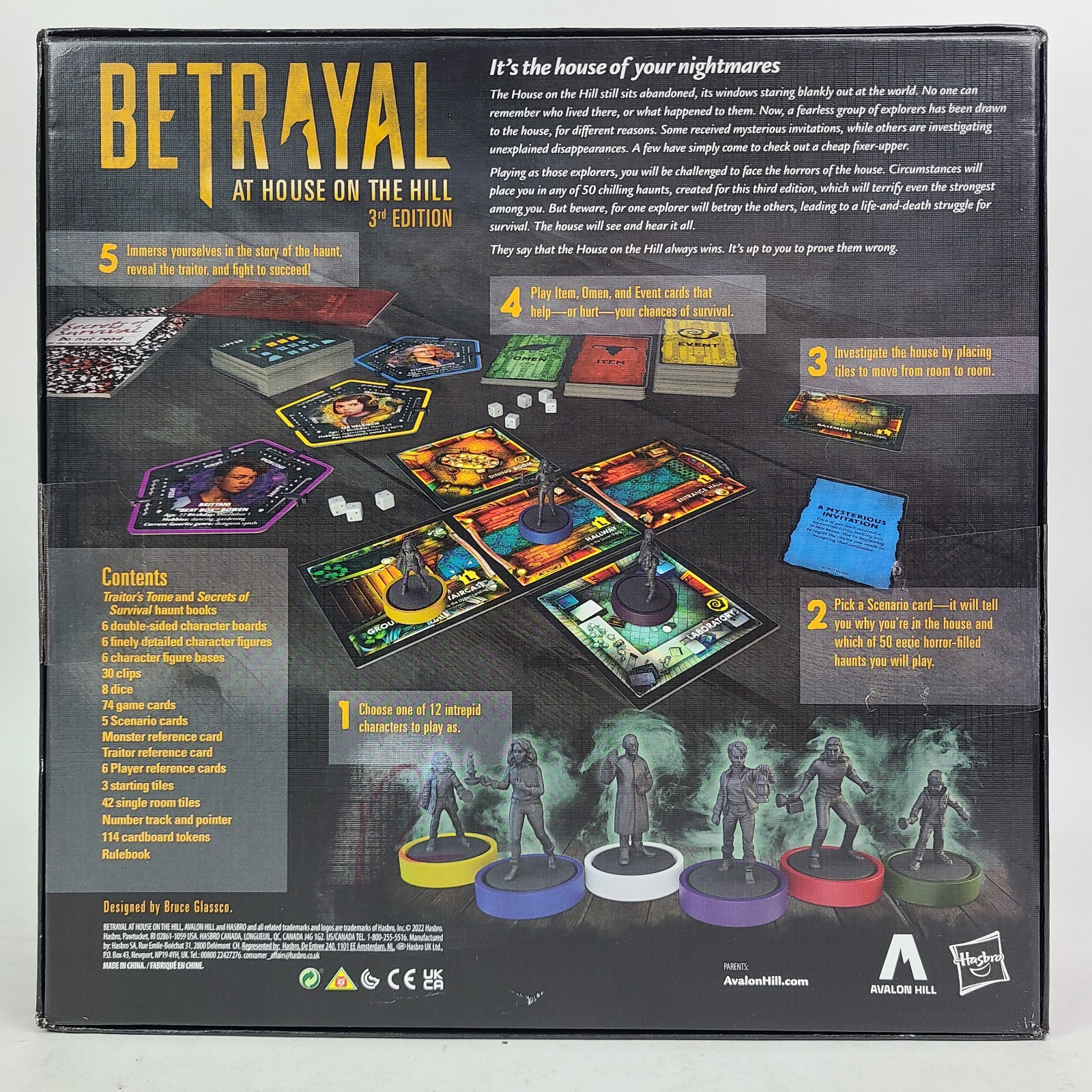 Avalon Hill Hasbro Gaming Betrayal at The House on The Hill 3rd Edition Open Box