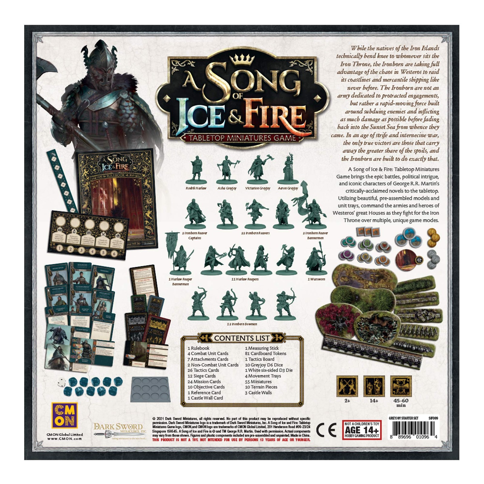 CMON A Song of Ice and Fire Tabletop Miniatures Game House Greyjoy Starter Se…