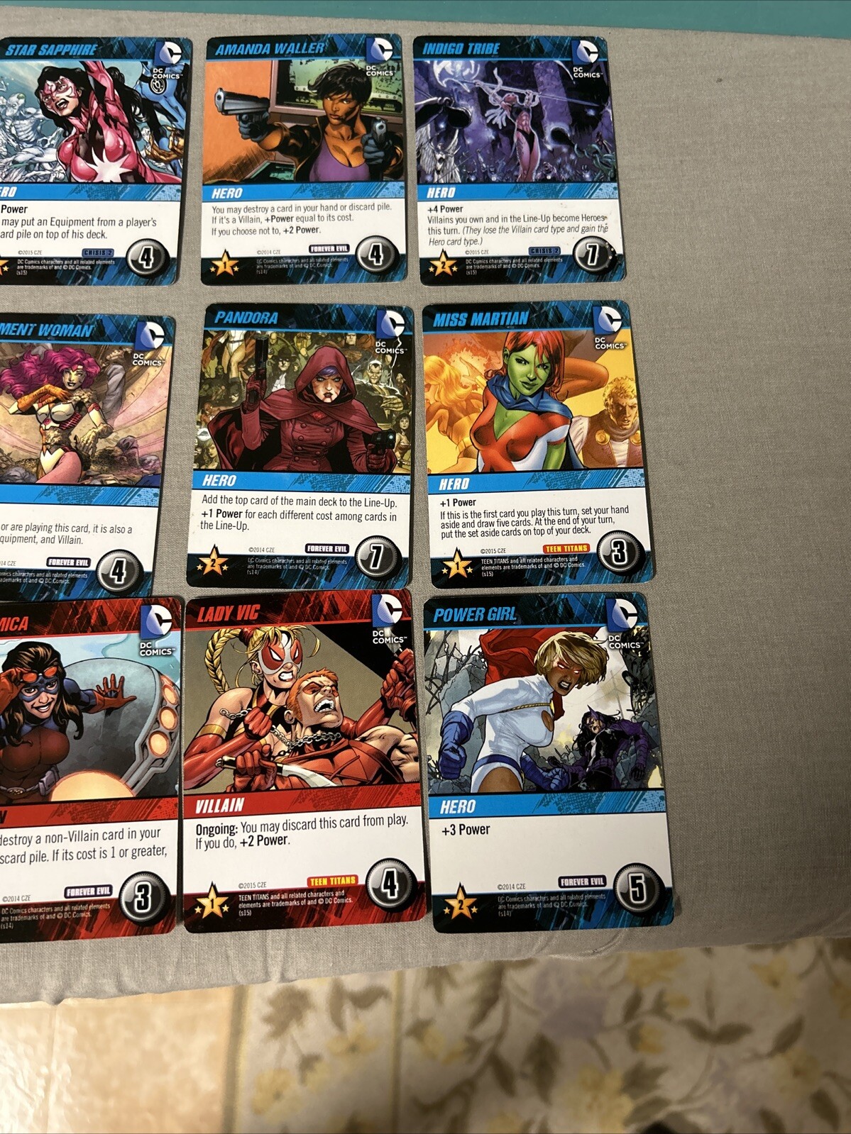 2014-15 DC Comics Crisis 2 Forever Evil Teen Titans Female Card Lot Of 12 Cards!
