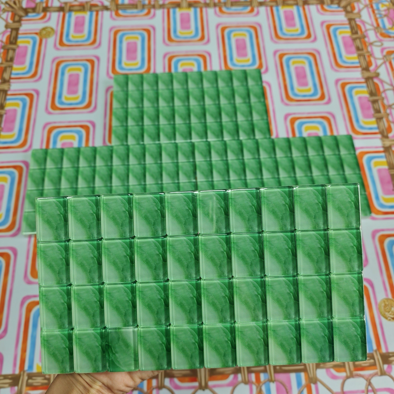 Emerald Wave Garden Mahjong Set Of Tiles American Mahjong Beautiful Oh My Line