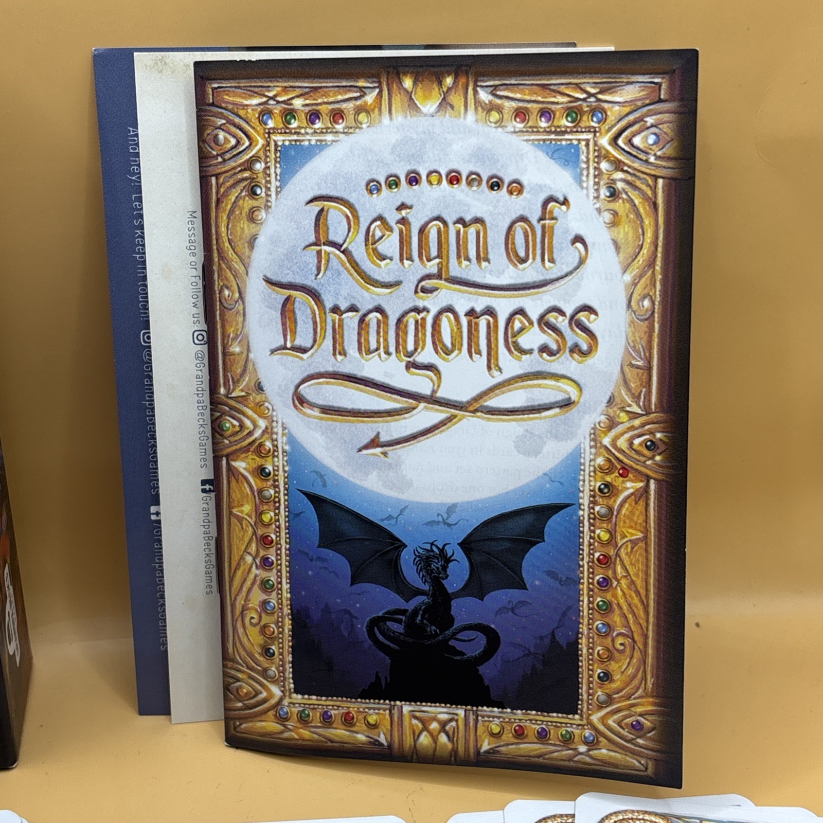 2022 Grandpa Beck’s Games Reign of Dragoness – Open Box – Complete Game!