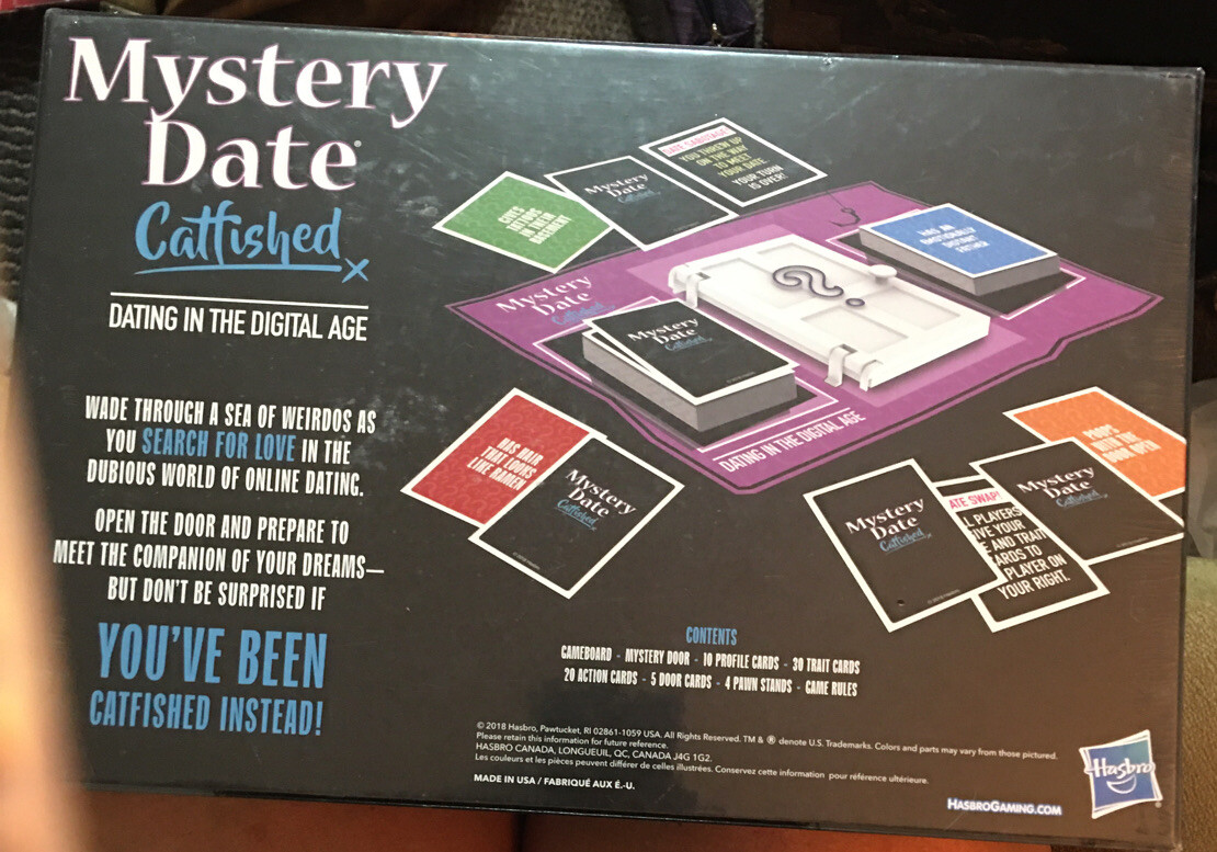 Hasbro MYSTERY DATE Catfished Adults Parody Dating Board Game (NEW & Sealed)
