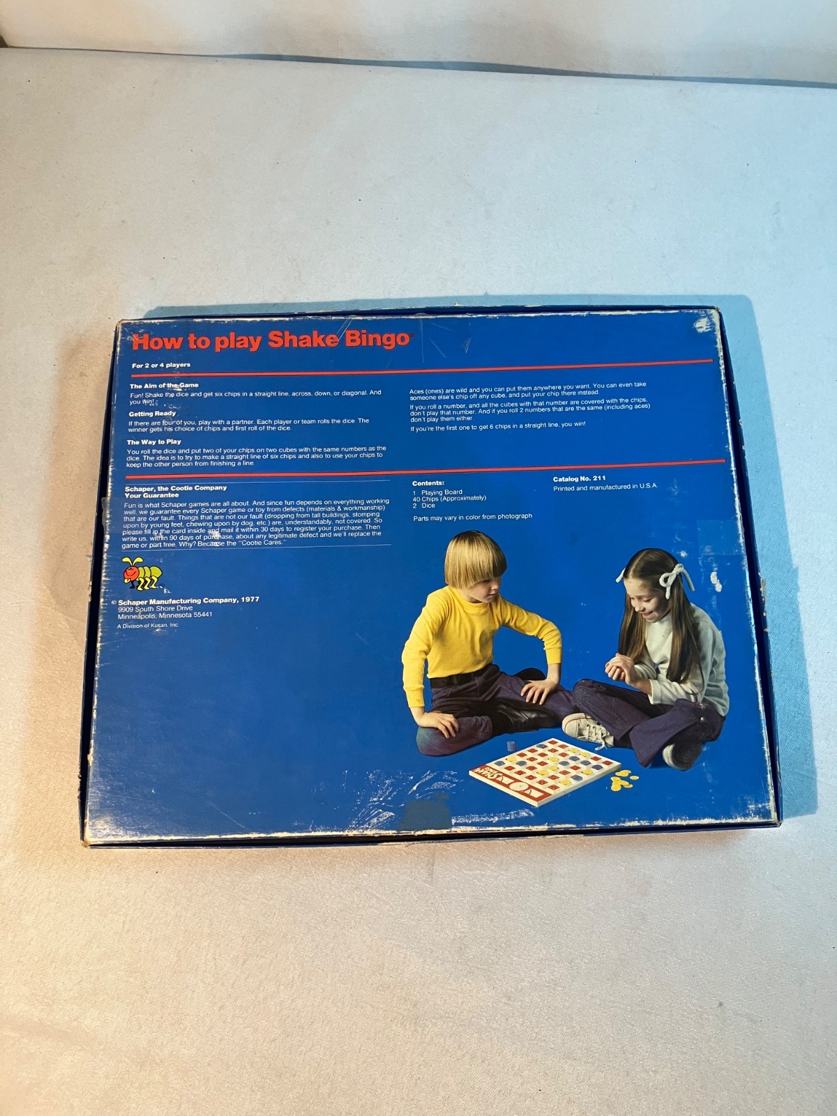 Vintage 1977 SHAKE BINGO Game COMPLETE Schaper Age 5 and up Family Favorite Game