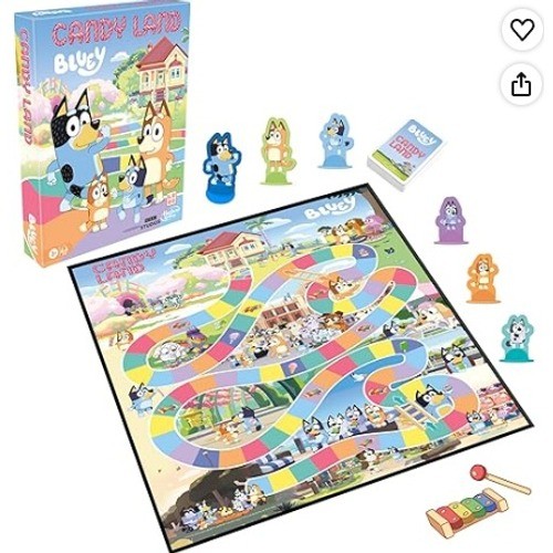 Hasbro Candy Land Bluey Edition Board Game Kids Unisex OS Multicolor Classic