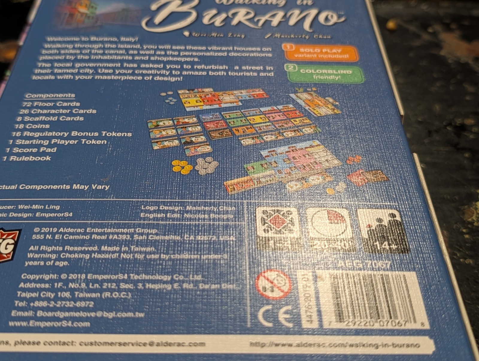 Walking in Burano Board Game AEG 1-4 Players 14+