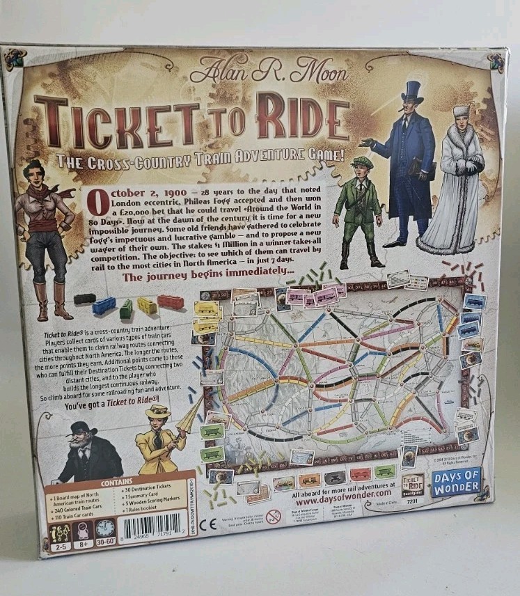 Days of Wonder Ticket To Ride by Alan R. Moon Train Adventure Board Game