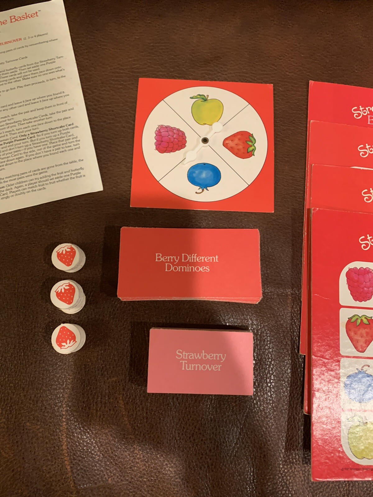 Vintage Strawberry Shortcake Game Basket 4 Berry Fun Games 1981 Parker Bros RARE