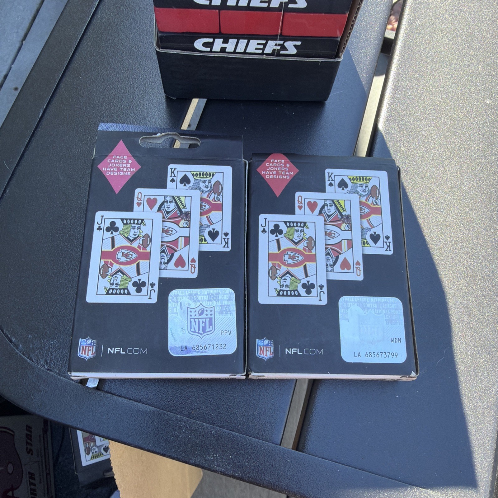 NFL Table Top Stackers Chiefs Wood Block Family Game Sports Theme w/cards