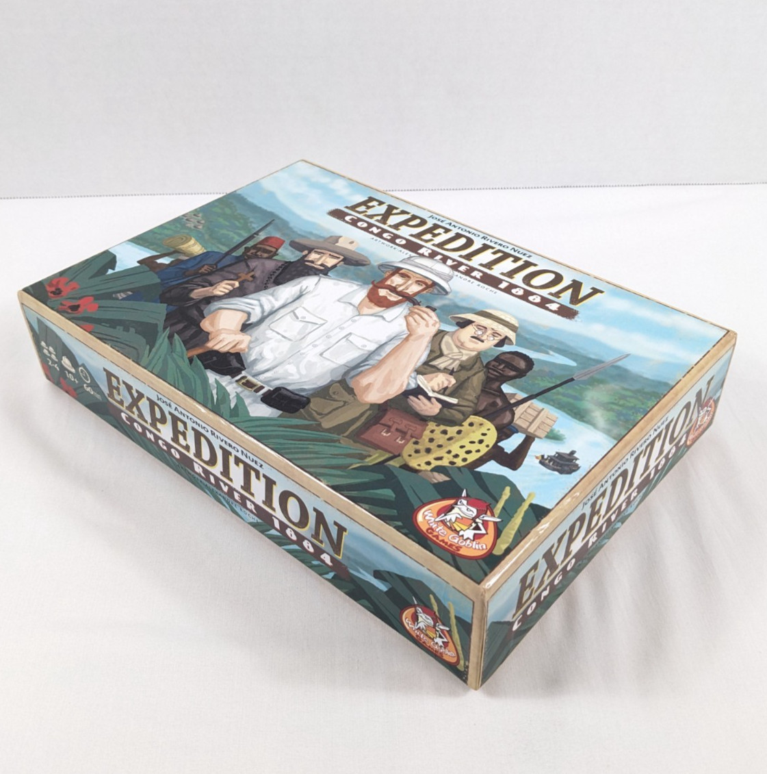 EXPEDITION CONGO RIVER 1884 Board Game Used COMPLETE White Goblin Games 2012 OOP
