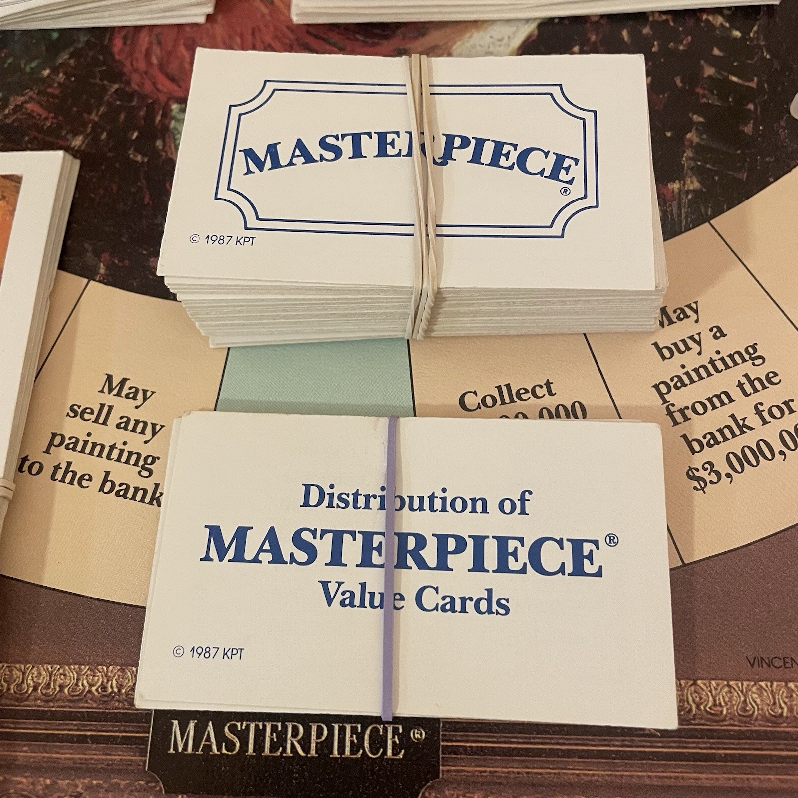 Masterpiece Board Game Vintage 1987 Parker Brothers Art Auction – 100% Complete
