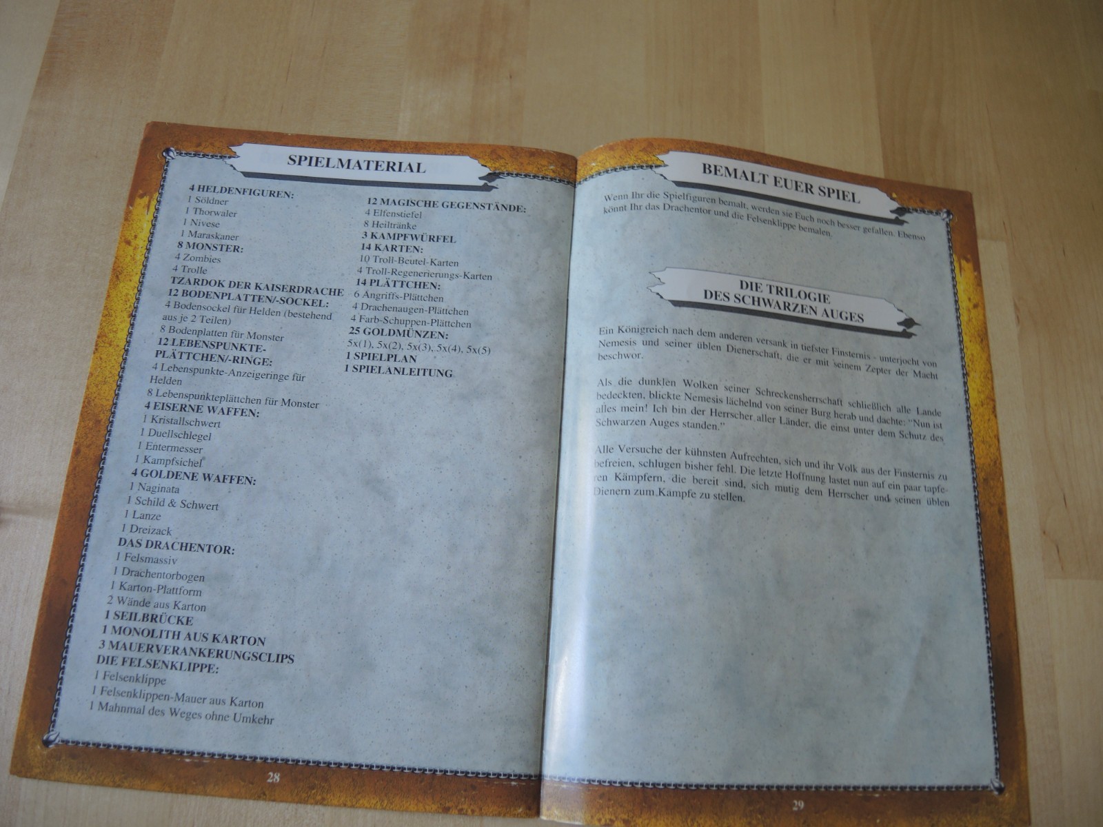 The Black Eye – Valley of the Dragon – Schmidtspiele 100% complete 1993 Unpainted