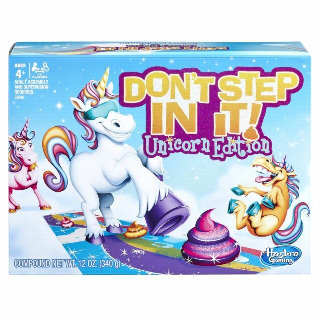 Hasbro Gaming Don?t Step in It Game Unicorn Edition 4years and up Sealed
