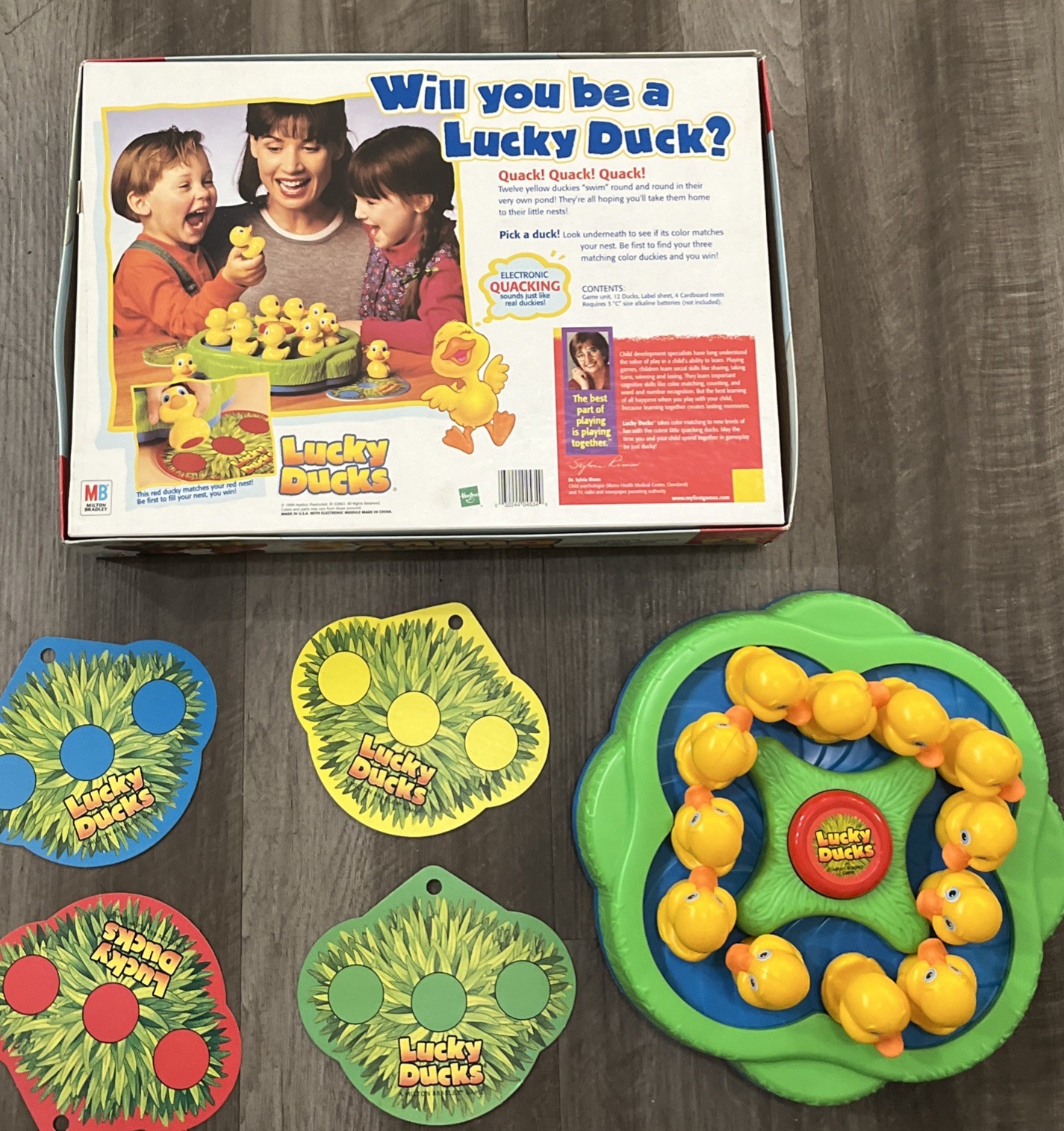 Vintage 1994 Lucky Ducks Kids Electronic Game Milton Bradley Tested And Working