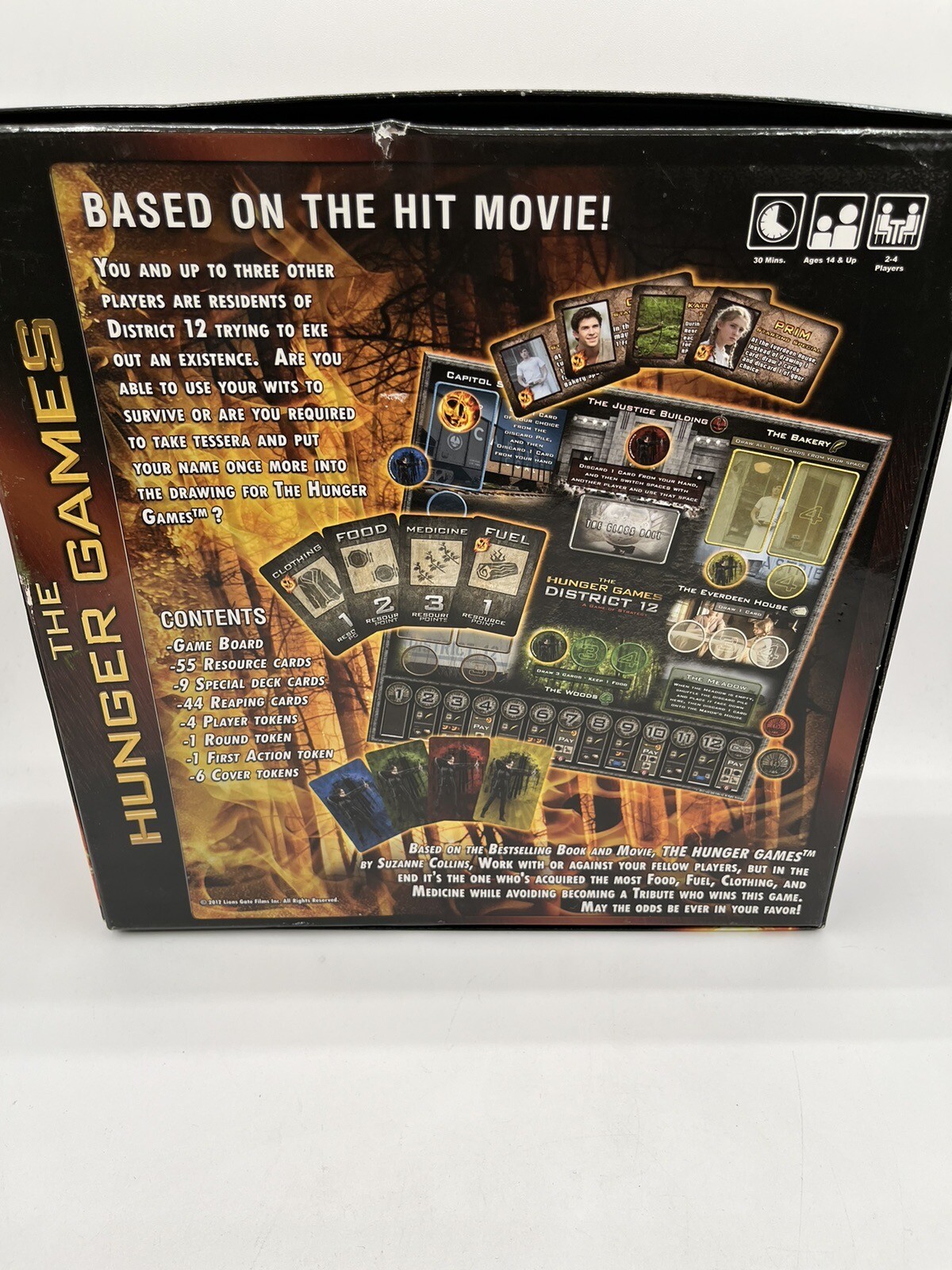 The Hunger Games District 12 Strategy Board Game Complete 2012 Neca Wizkids