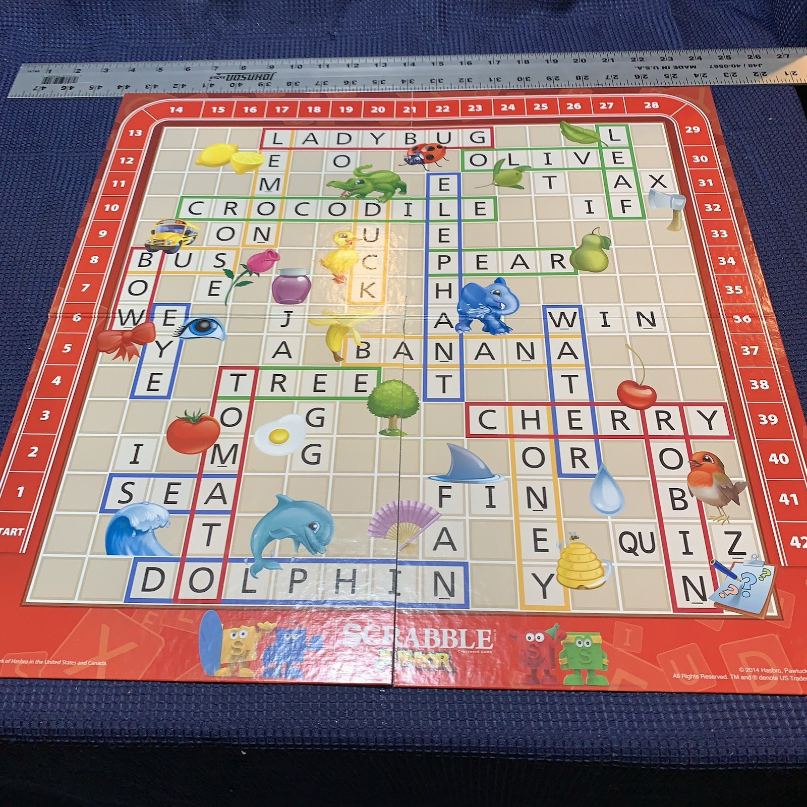 Hasbro Scrabble Junior Crossword Game Complete Free Shipping