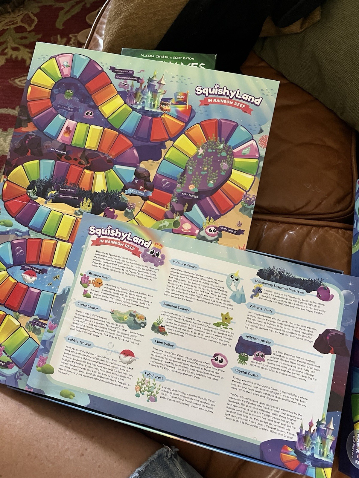 The Fidget Game SquishyLand Rainbow Reef Educational Phonics Reading Board Game