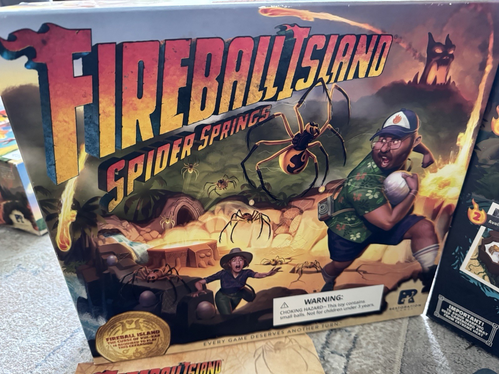 Fireball Island Curse Vul-Kar Spider Springs Treasure Trove Marbles CIB EUC