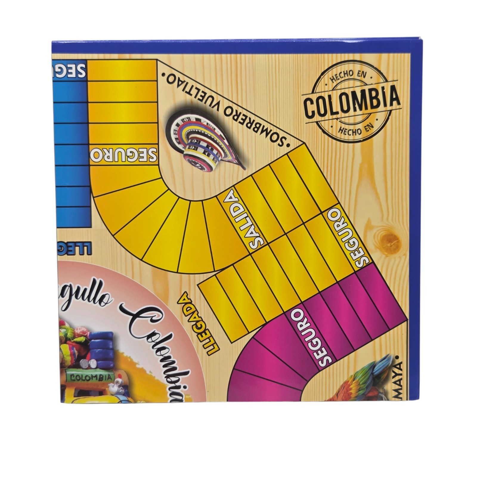 Double Sided Foldable Magnetic Colombian Parcheesi Board Game For 2 to 6 Players