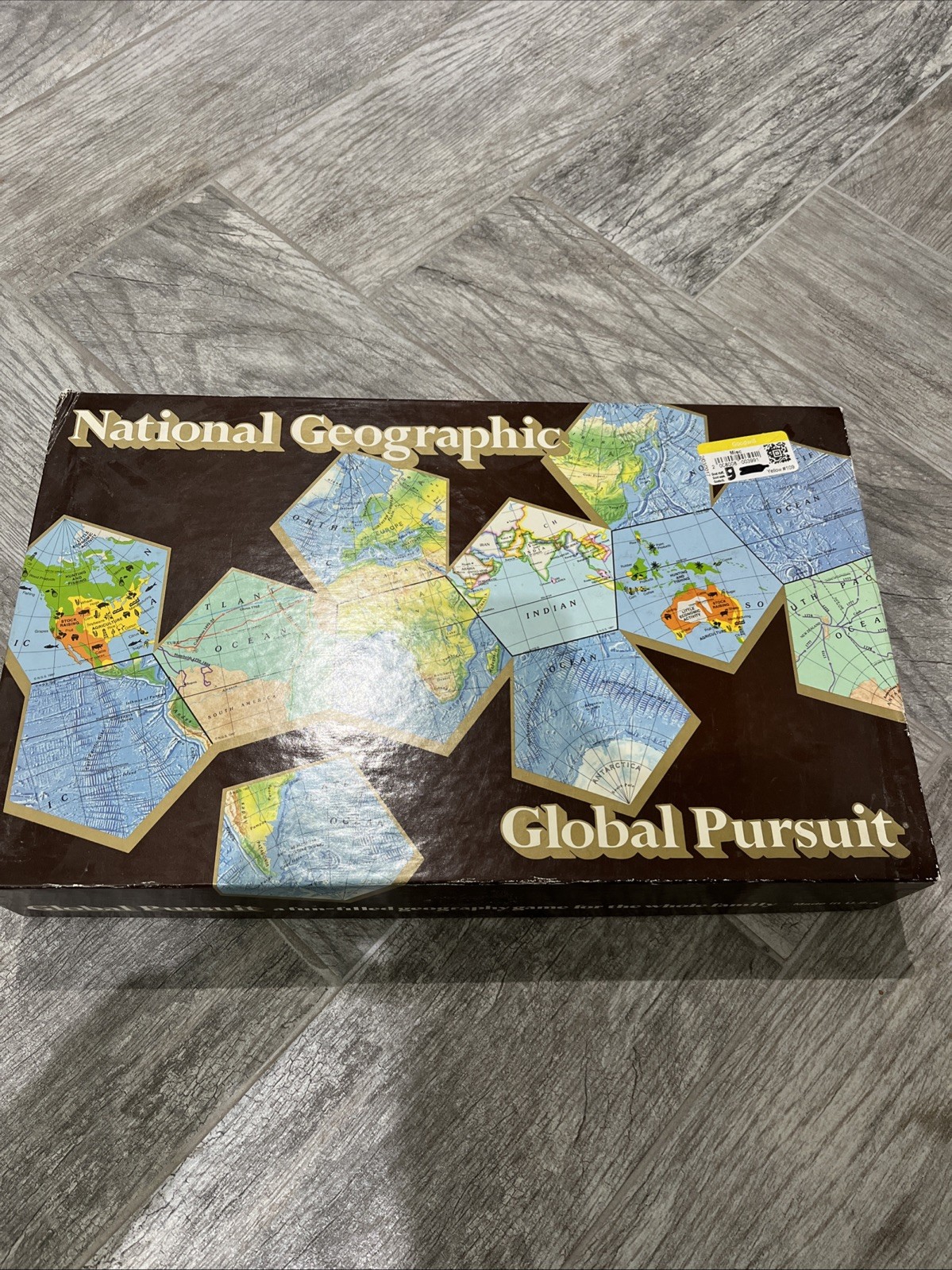 National Geographic Global Pursuit Board Game 1987 USA Vintage Old Geography Map