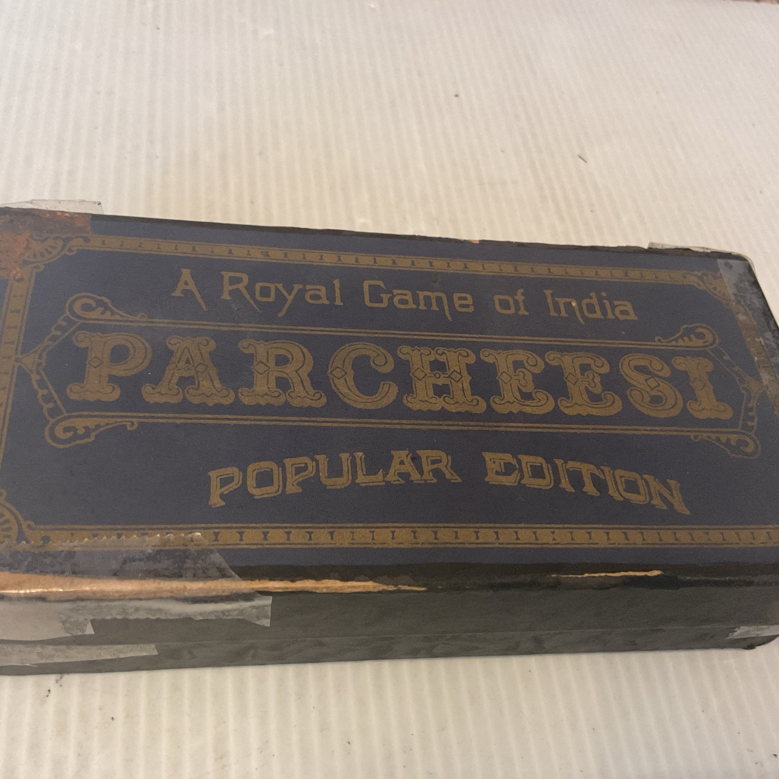 Antique Parcheesi Game in Box Popular Edition Look