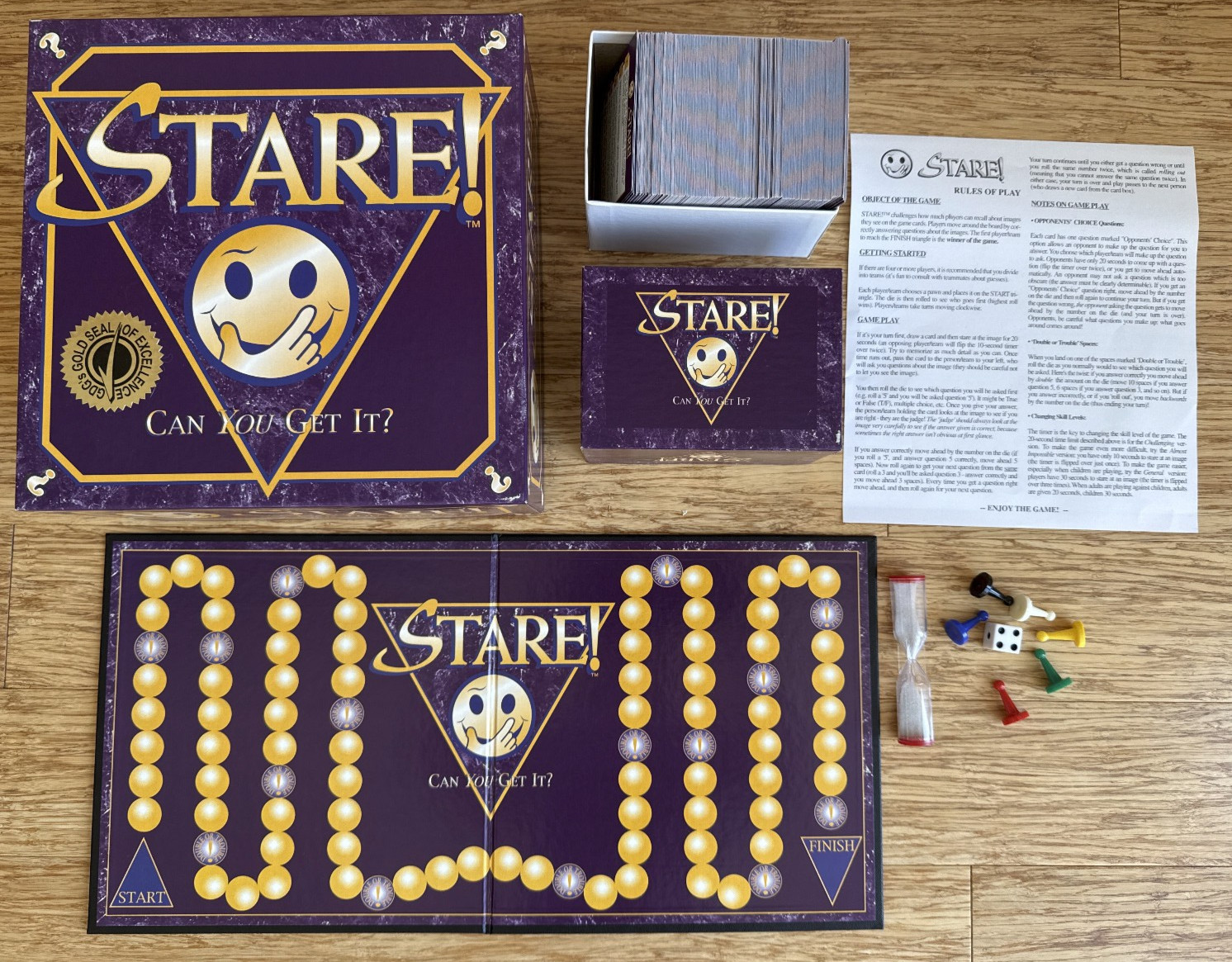 Stare! Can You Get It? Board Game 1st Ed Test Your Memory, Observe, Recall