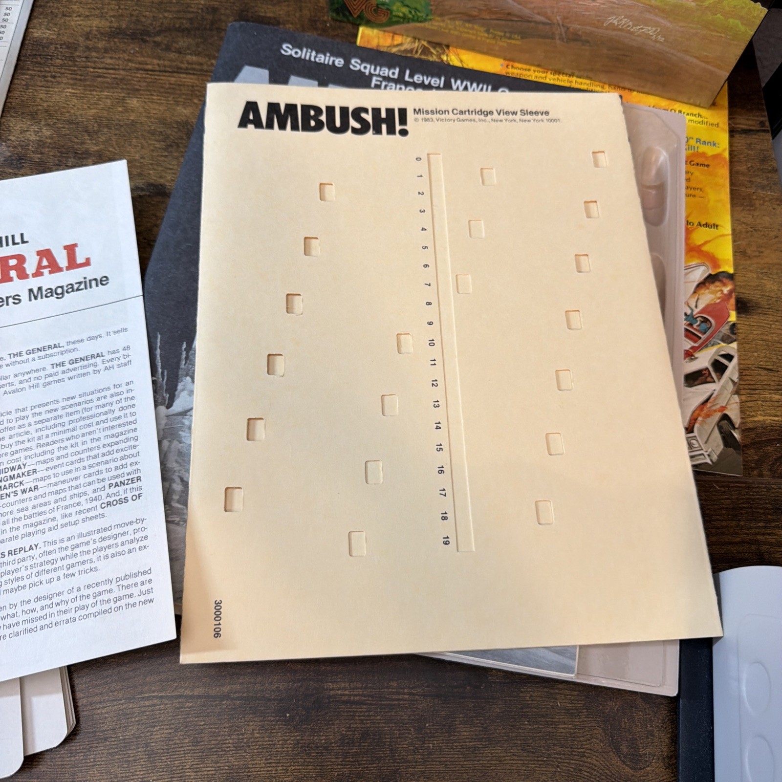 Victory Games Ambush! Solitaire WWII France 1944 War Board Game Complete CIB