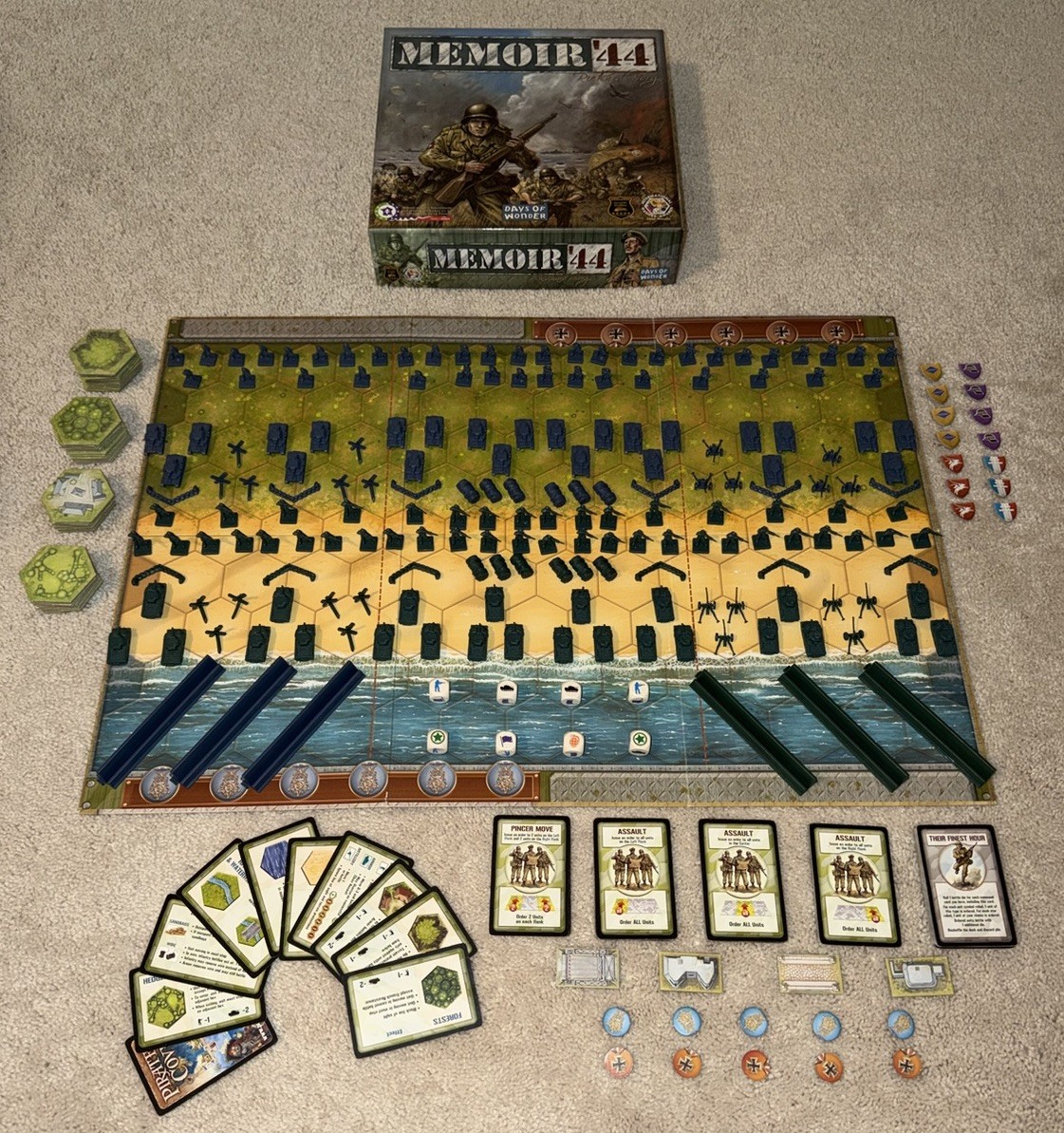 Memoir 44 Board Game 1st Edition | Richard Borg | Days Of Wonder | 100% COMPLETE