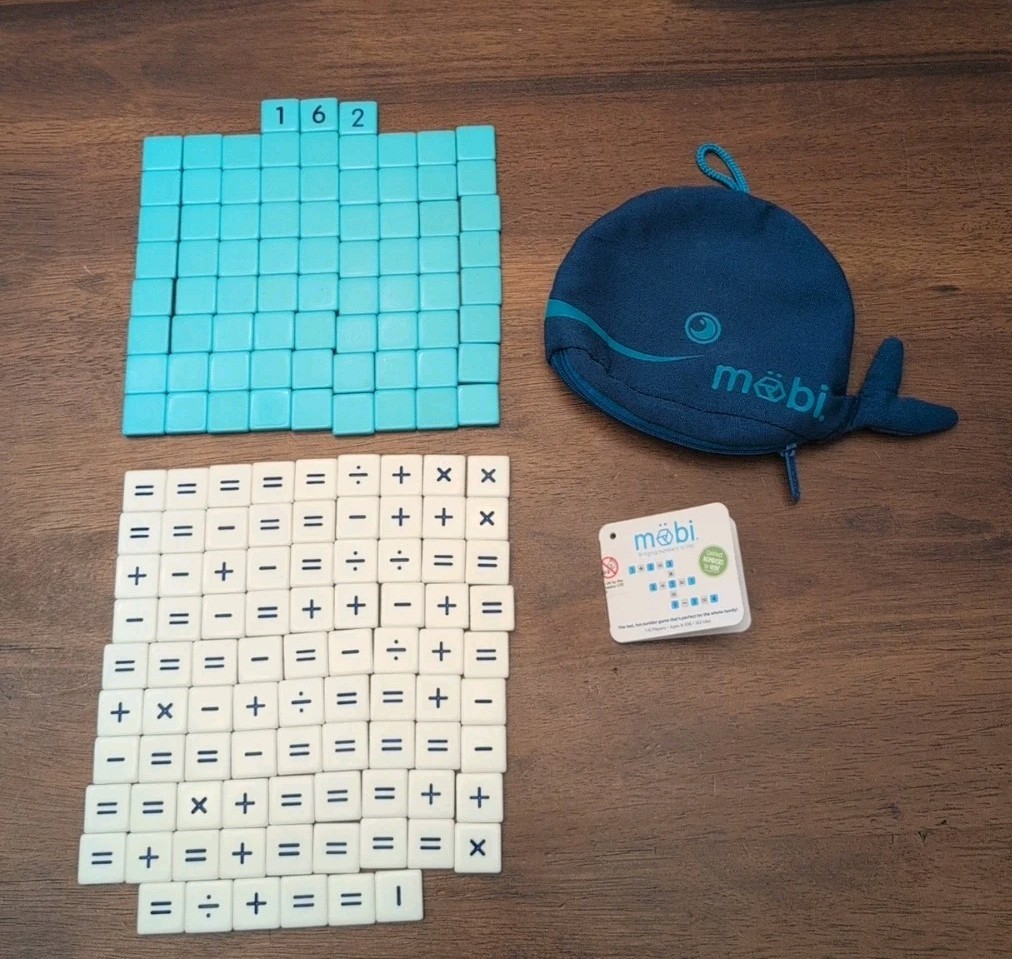 Mobi Numerical Tile Math Game W/Whale Pouch Storage Bag