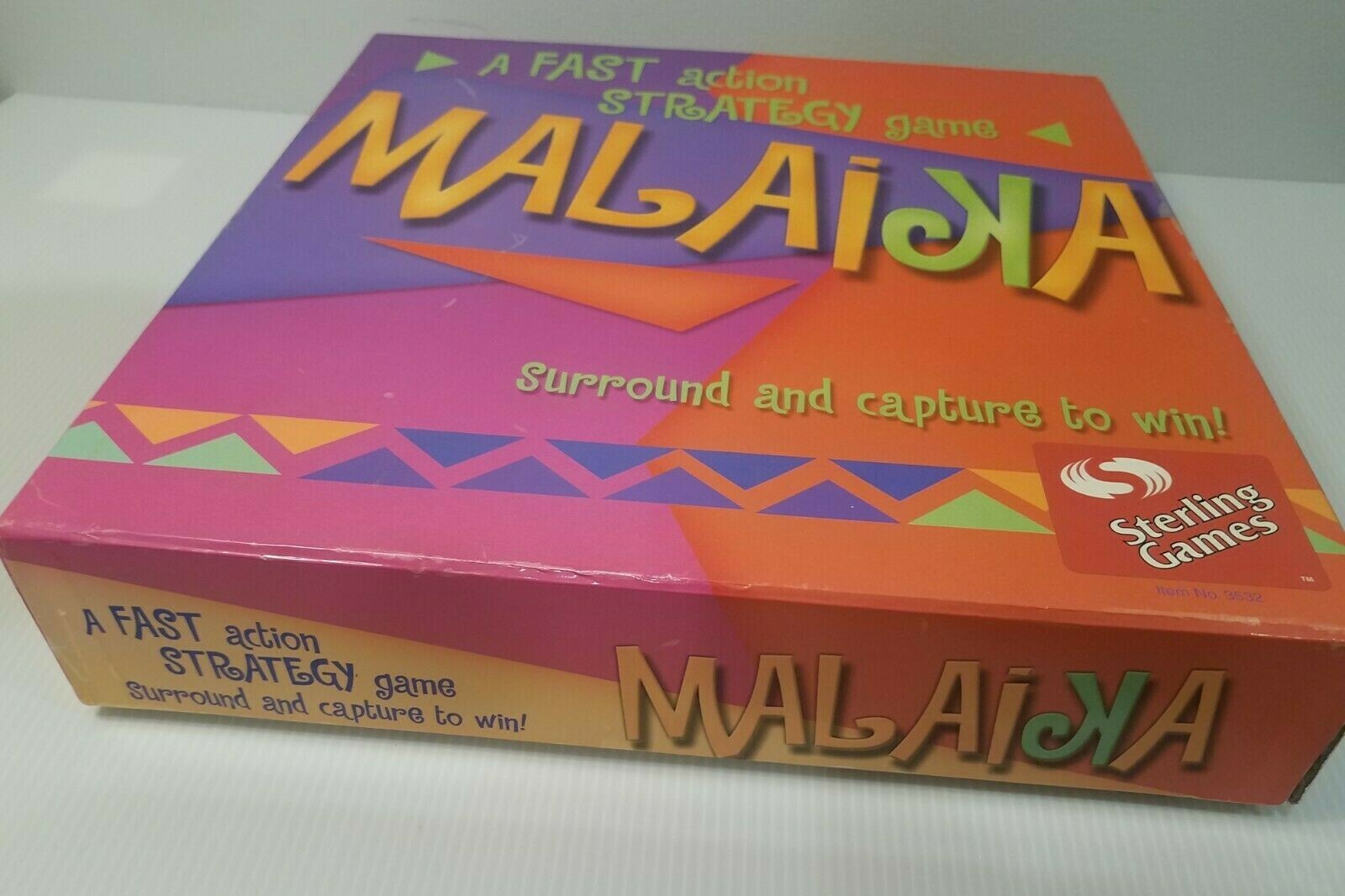 Malaika Strategy Board Game Surround and Capture RARE VTG Sterling Games 2003