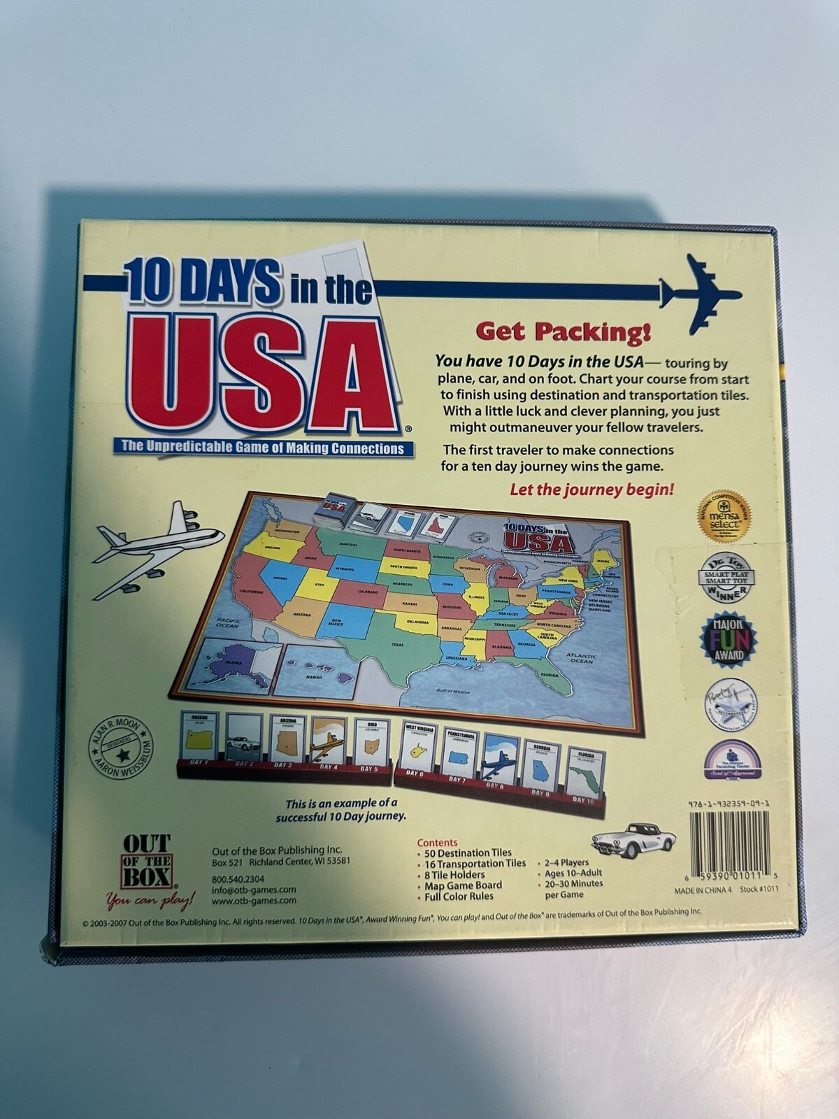10 Days In The USA Game – Opened, In Great Condition By Out Of The Box
