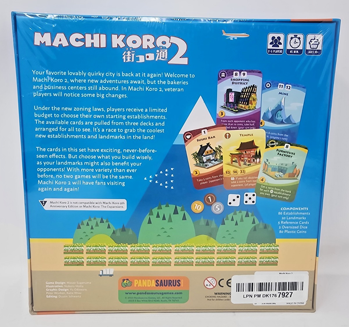 Machi Koro 2 Board Game Fast Paced Dice Rolling Strategy Kids 10+ Adults New