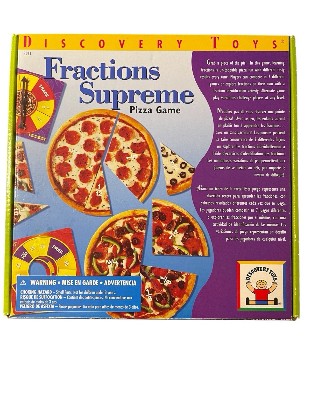 Discovery Toys Boardgame Factions Supreme Pizza Game Box VG/VG+