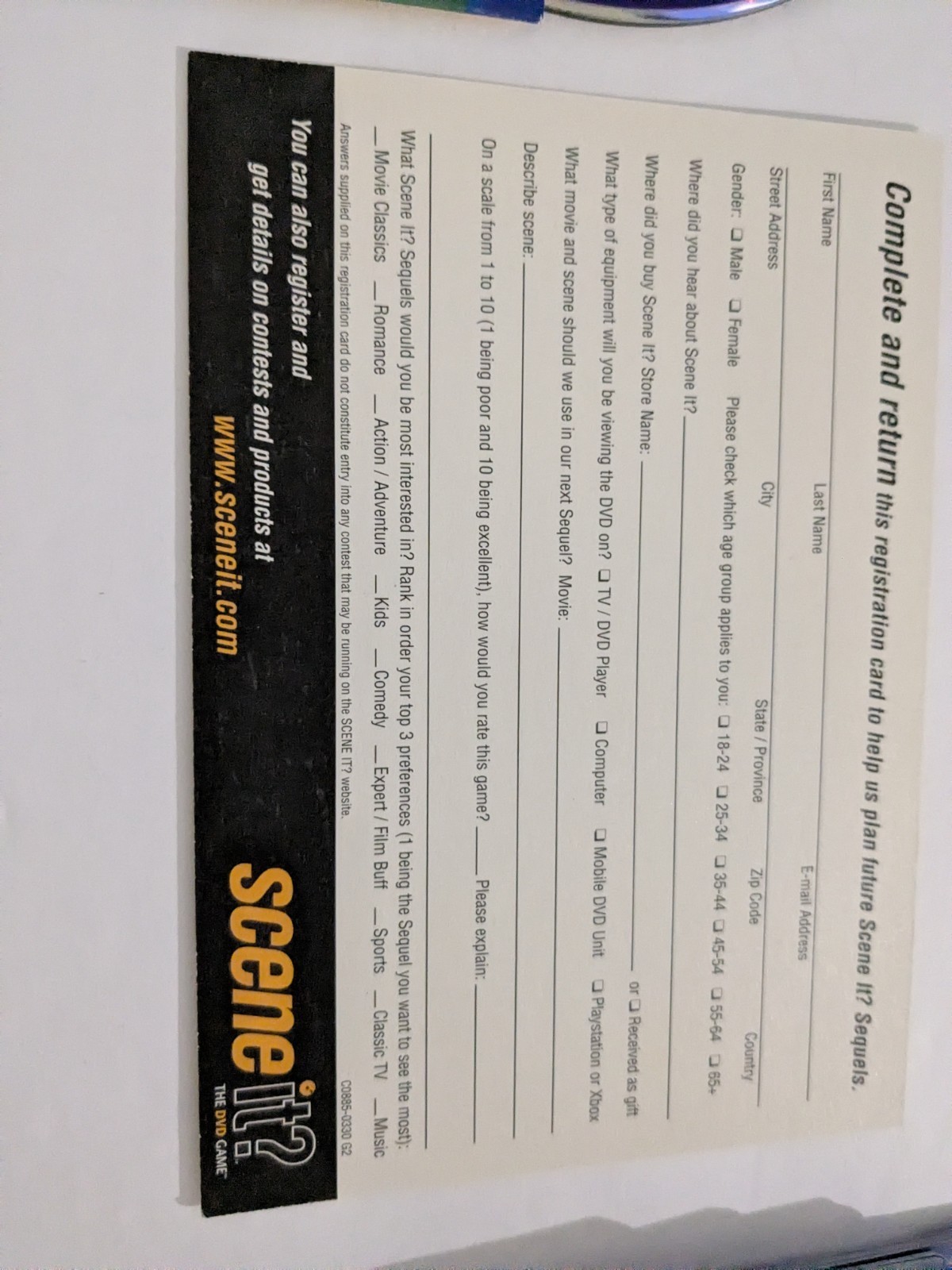 Scene It? The DVD Game – Complete Working Game (No Rule Sheet) – FREE SHIPPING