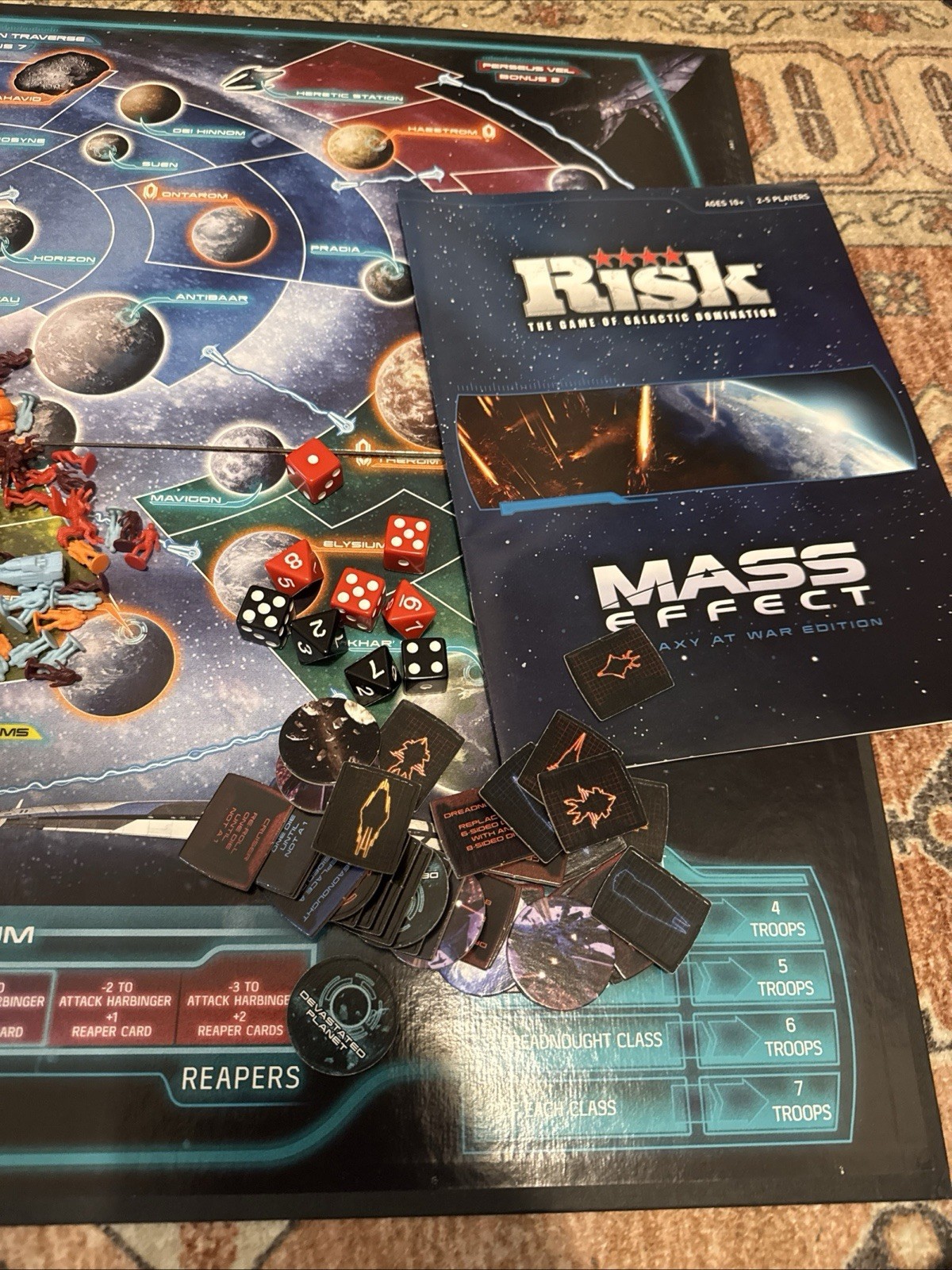Risk Mass Effect Galaxy at War Edition Board Game Read