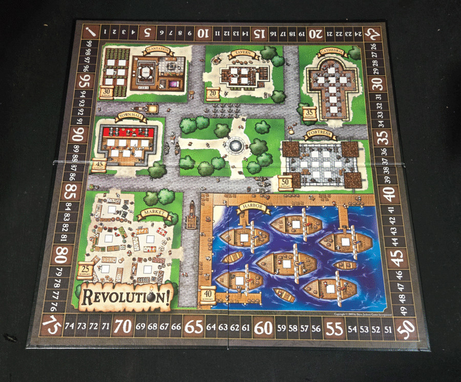 Steve Jackson Games Revolution! Strategy Bidding Board Game 1st Edition