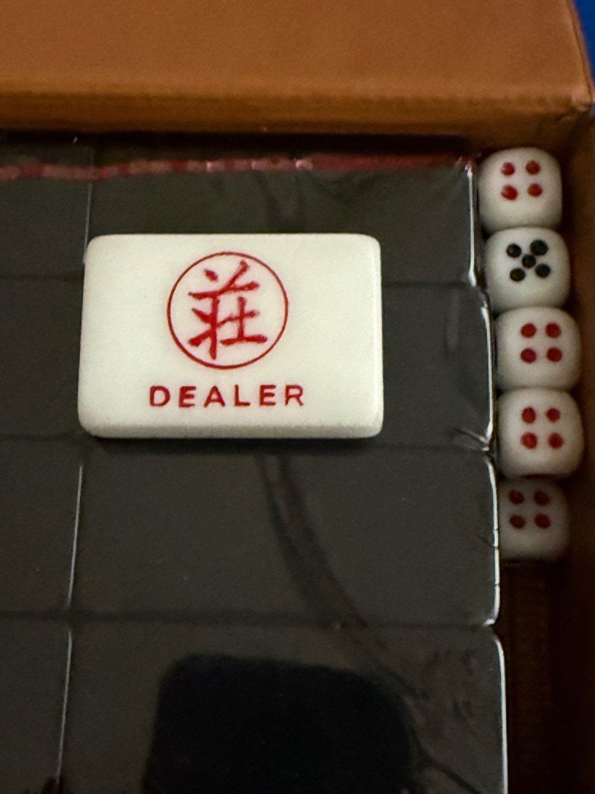 NOS Vtg Hong Kong Pai Gow Domino Game Set Factory Sealed Cellophane Tiles 32 Pc