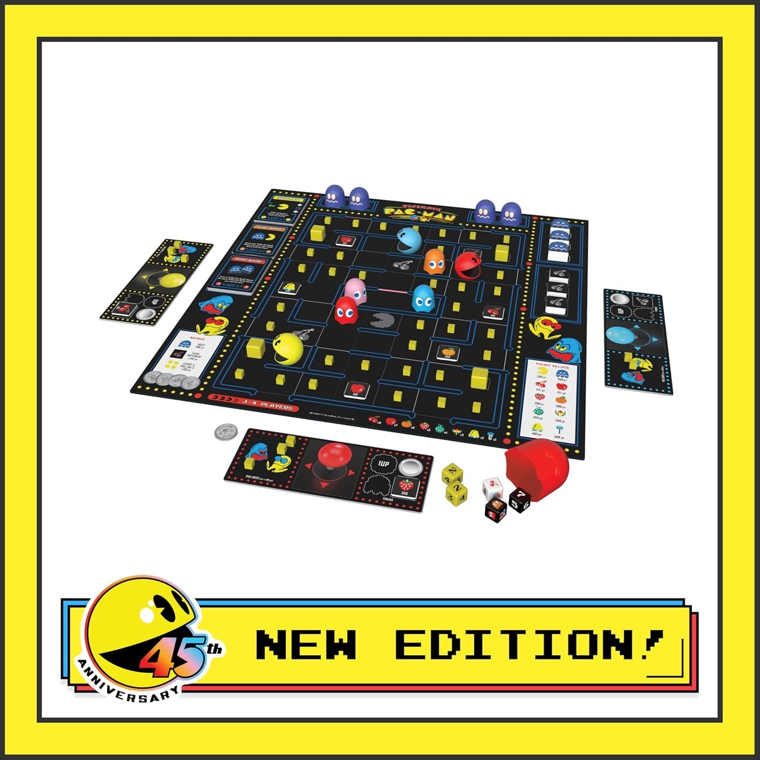 Nostalgic PAC-MAN Board Game for Ages 8+ – Multiplayer Arcade Classic Adventure