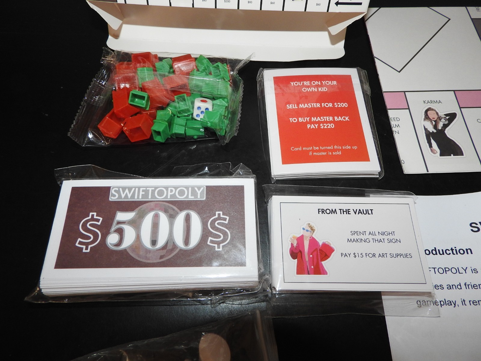 New Open Box Swiftopoly Board Game Taylor’s Version All items sealed Unused!