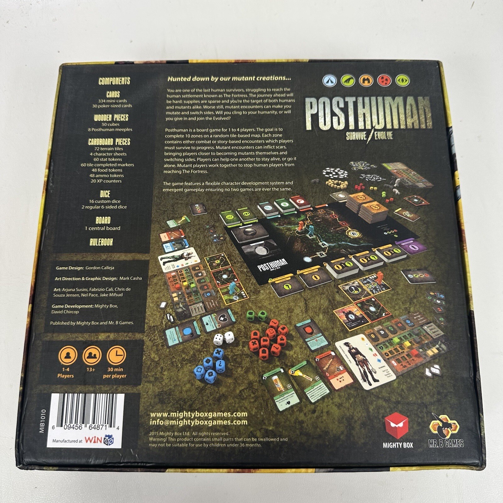 Posthuman Survive Evolve Board Game Mighty Box