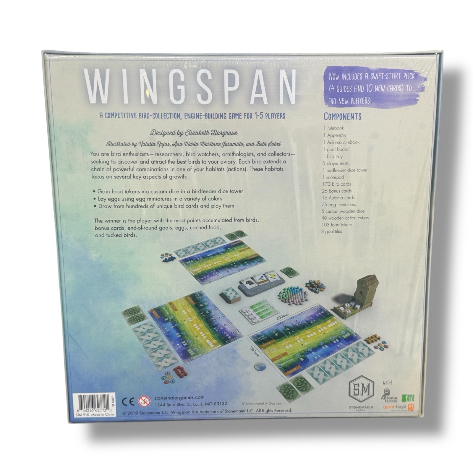 Wingspan Board Game 2019 Stonemaier NEW Sealed Swift Start Pack Bird Strategy