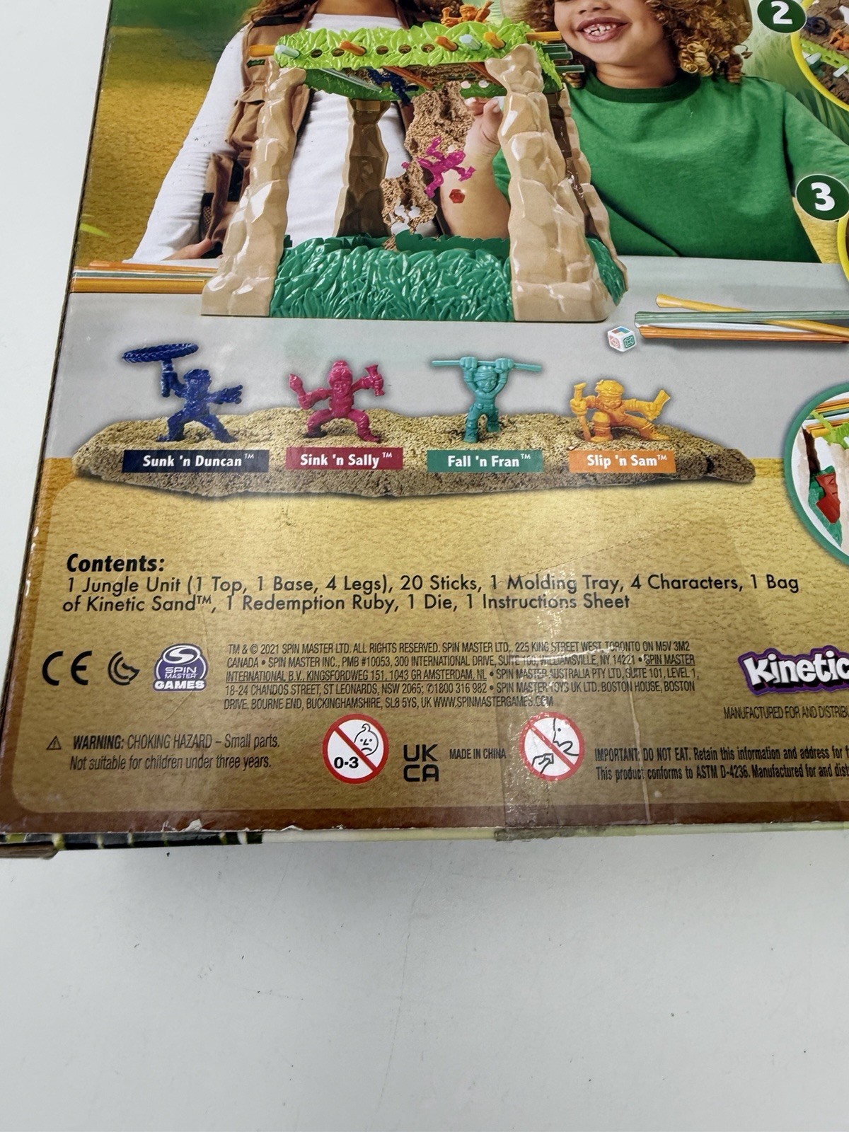 Sink N Sand Game Kinetic Sand Spin Master Jungle Quicksand Board Game