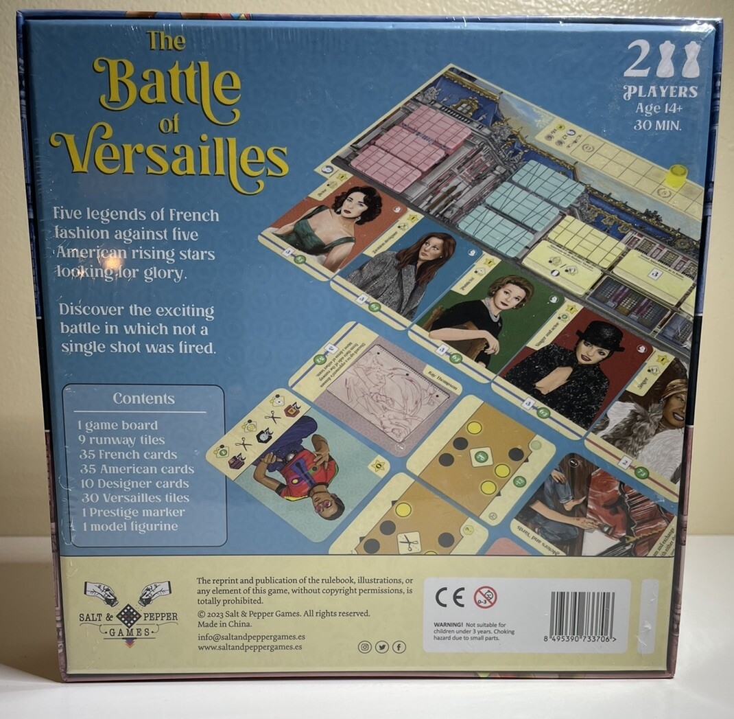 The Battle Of Versailles Boardgame Salt & Pepper Games NIS