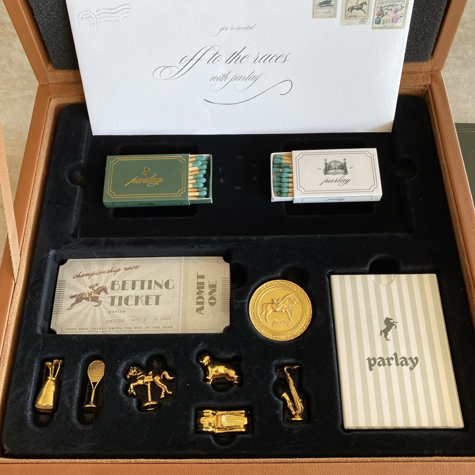 Parlay The Betting Game Deluxe VIP Leather Case Unused